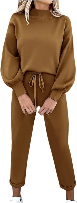 2 Piece Outfits for Women Fall 2025 Lounge Sets Workout Sweatsuits Jogger Sets Travel Tracksuits