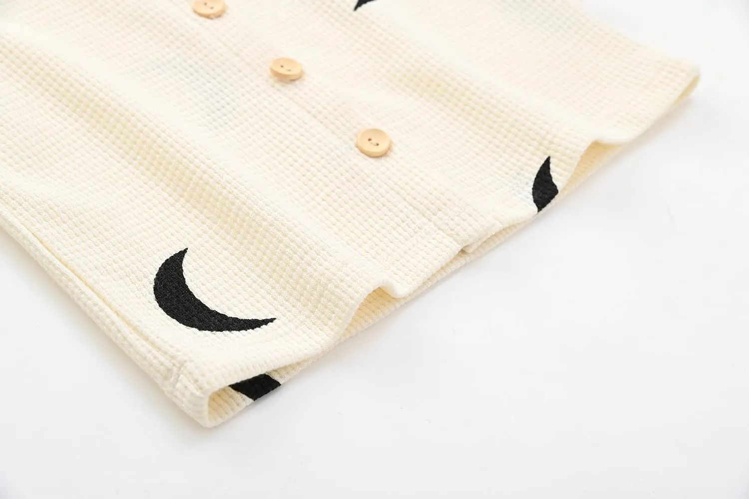 ACESTAR Unisex Baby and Toddler 2 Piece Waffle Knit Pajama Sets Long Sleeve Button Down Pjs Kids Matching Lounge Set