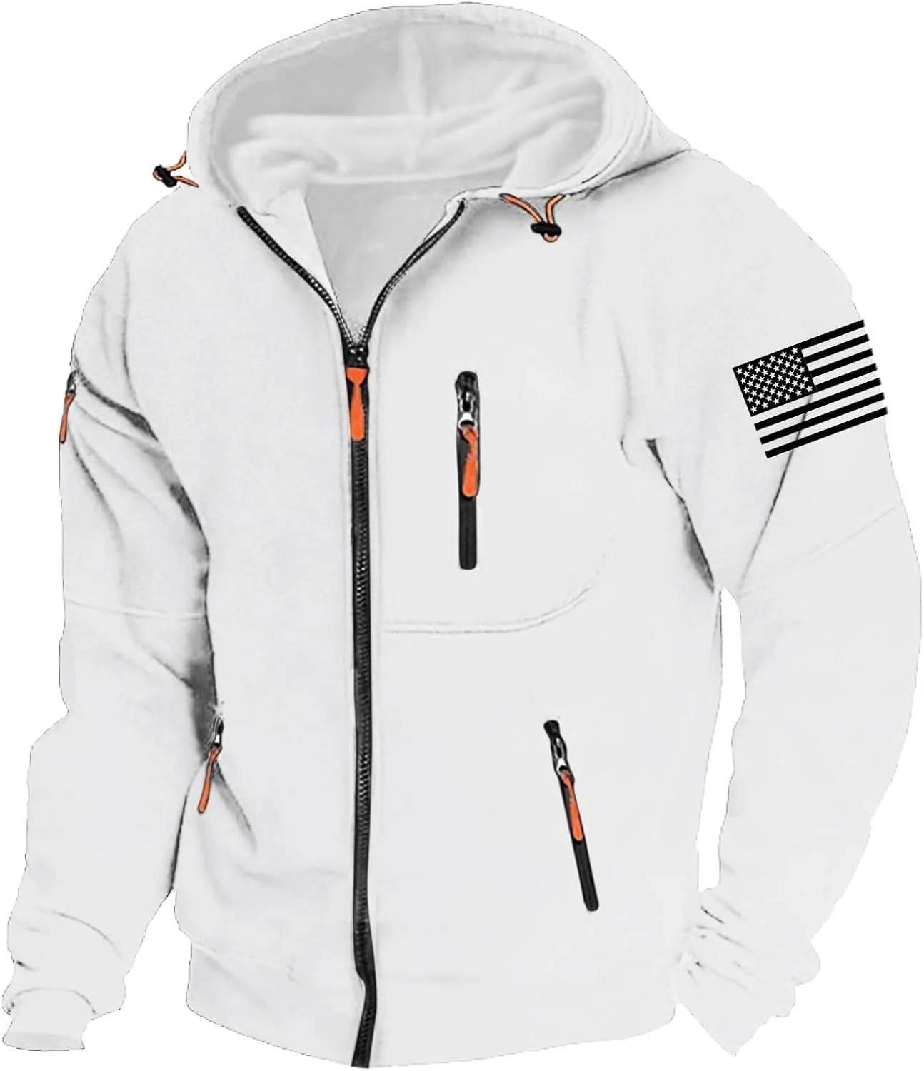 American Flag Hoodies for Men Zip up Lightweight Hoodie Sweatshirt Casual Fashion Jackets Fall Top with Zipper Pocket