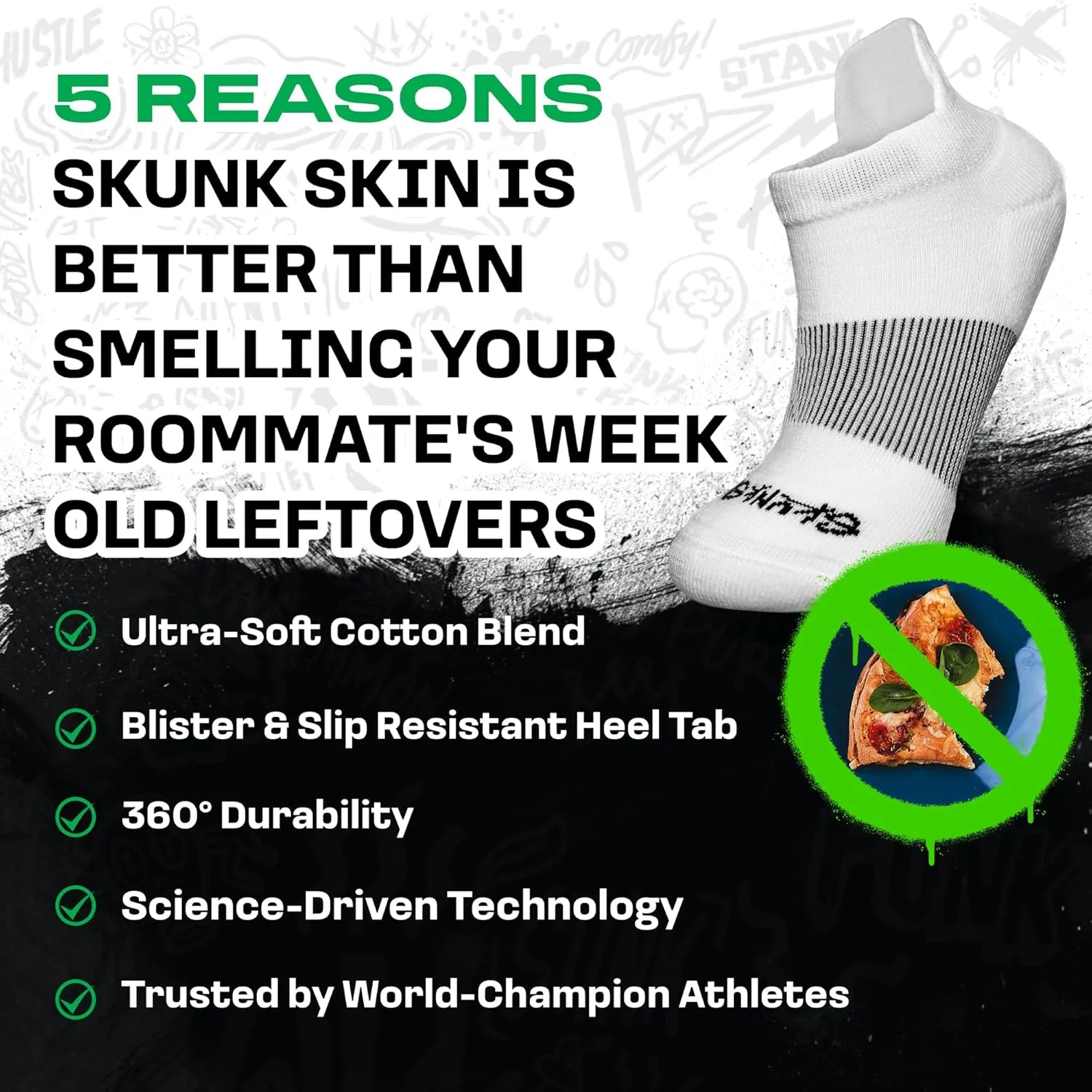 Anti-Odor Ankle Tab Socks – Available in Pack of 1 & Pack of 6 - Breathable Socks for Daily Wear and Training