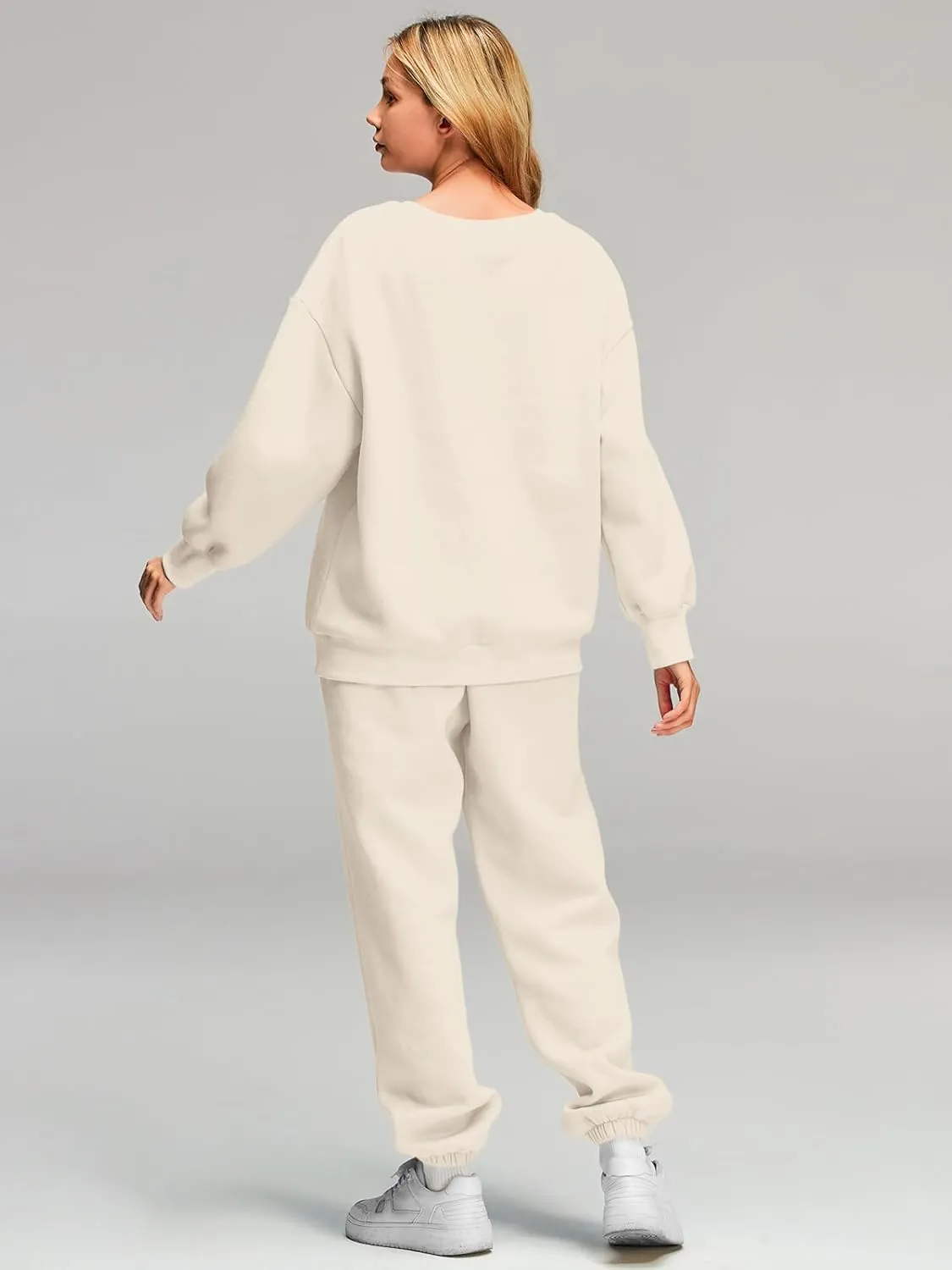 AUTOMET Womens 2 Piece Outfits Sweatsuit Oversized Sweatshirt Lounge Sets Baggy Sweatpants Fall Fashion with Pockets