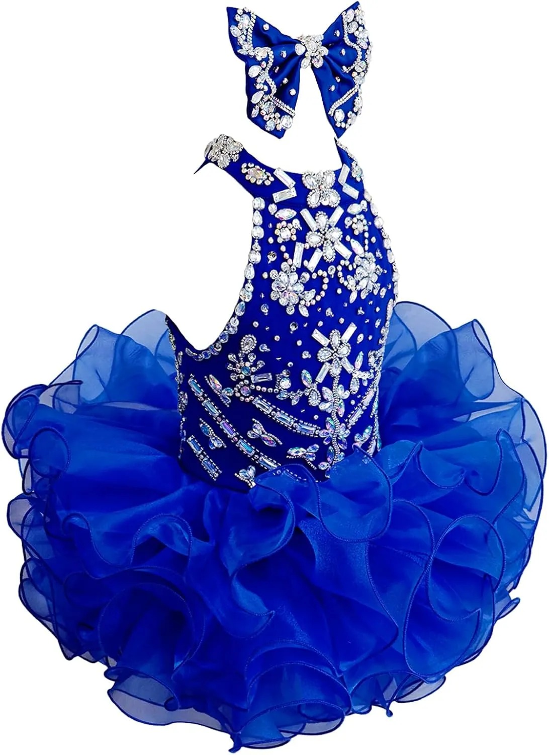 Baby Girls Handmade Beaded Dresses Pageant Dress Birthday Dresses infent Princess Dress