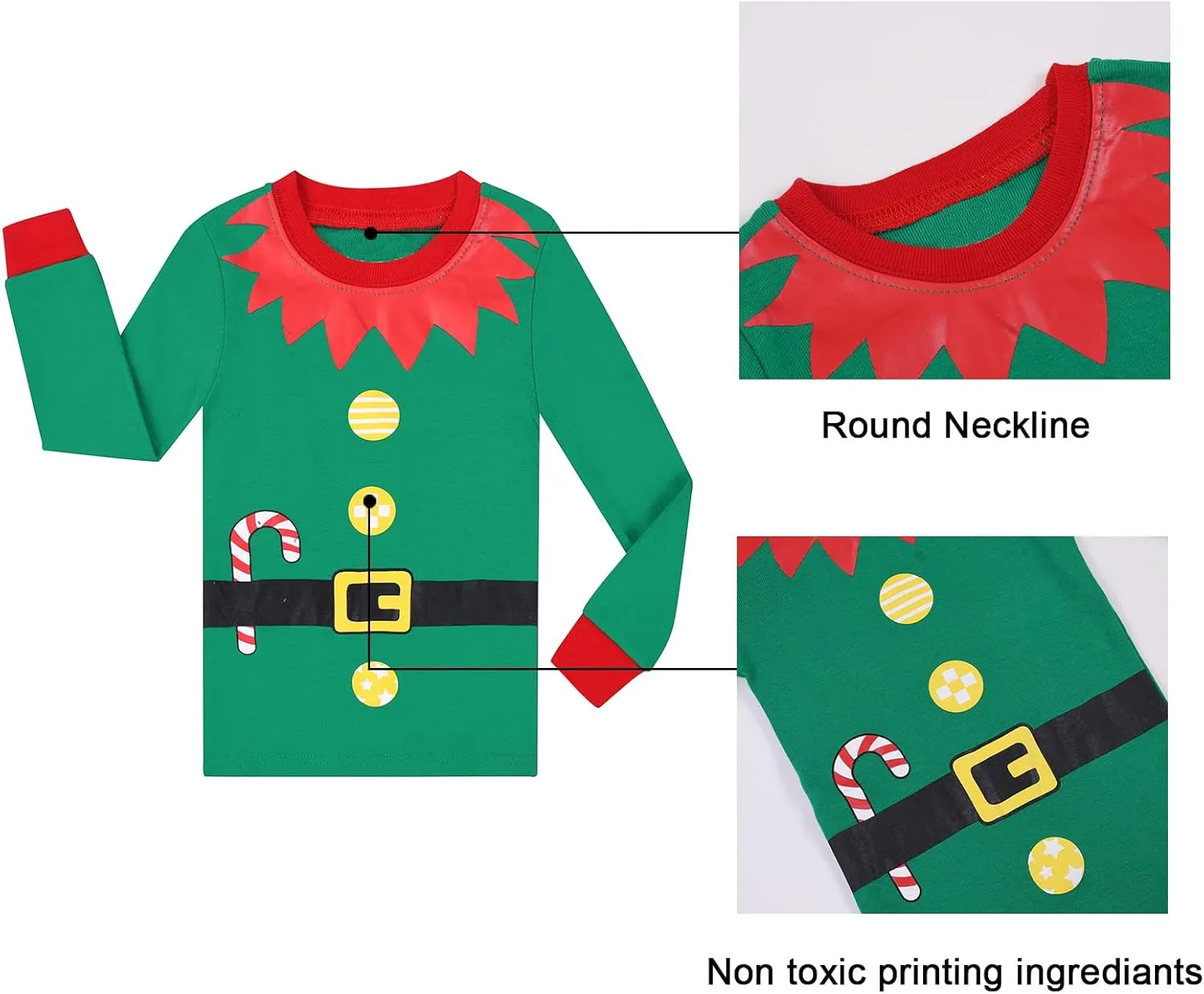 Benaive Boys Halloween Pajamas Kids Christmas Pajamas Thanksgiving Holiday PJs 100% Cotton Sleepwear Size 2T-12 Years