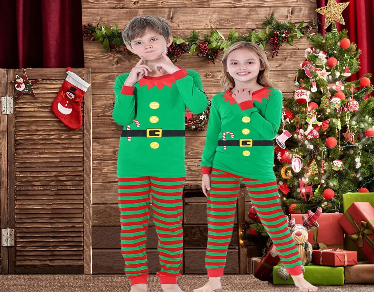 Benaive Boys Halloween Pajamas Kids Christmas Pajamas Thanksgiving Holiday PJs 100% Cotton Sleepwear Size 2T-12 Years