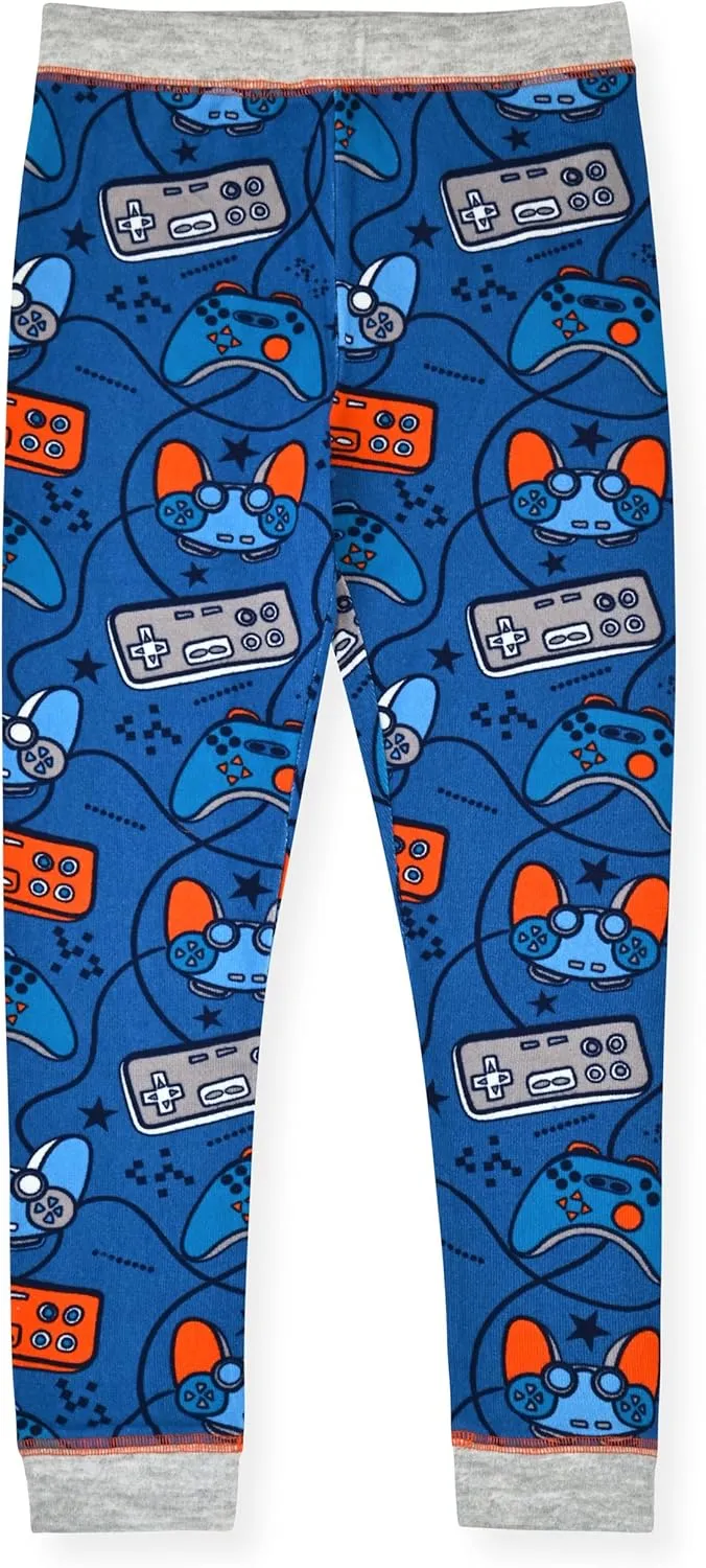Boys’ Pajama Sets Snug Fit Long Sleeve Tops & Sleep Pants – Soft Kids Sleepwear in Sizes 3T-12 with Fun Prints