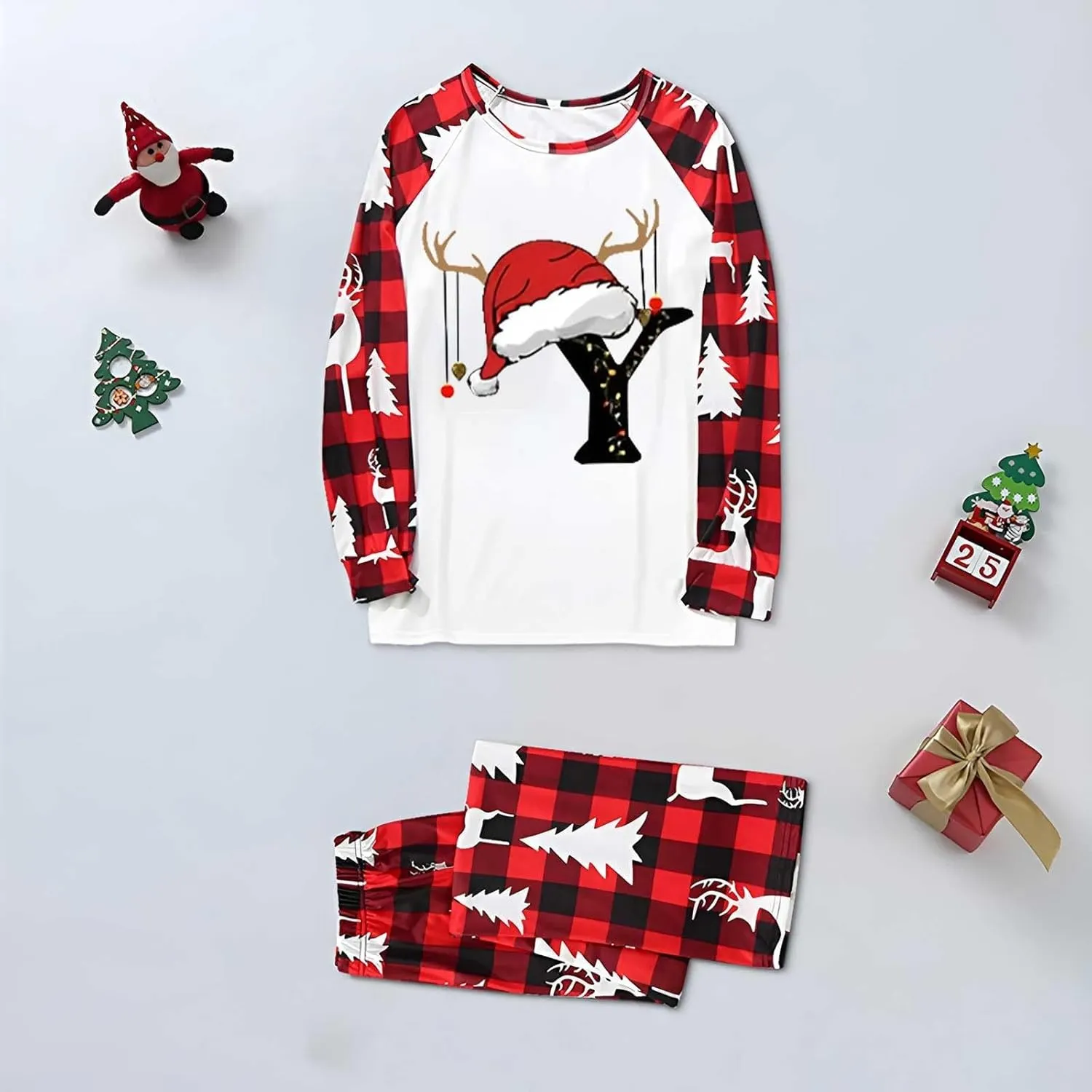 Christmas Pajamas for Family 2024 Holiday Christmas Pjs for Family Xmas Pajamas Matching Sets for Couples Sleepwear