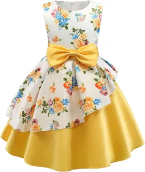 COMISARA 2-9T Girls Flower Dresses Pageant Party Easter Gown Dresses