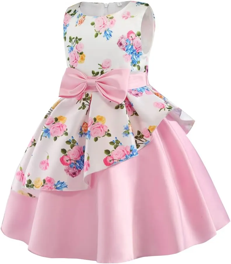 COMISARA 2-9T Girls Flower Dresses Pageant Party Easter Gown Dresses