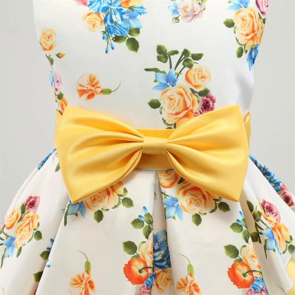 COMISARA 2-9T Girls Flower Dresses Pageant Party Easter Gown Dresses