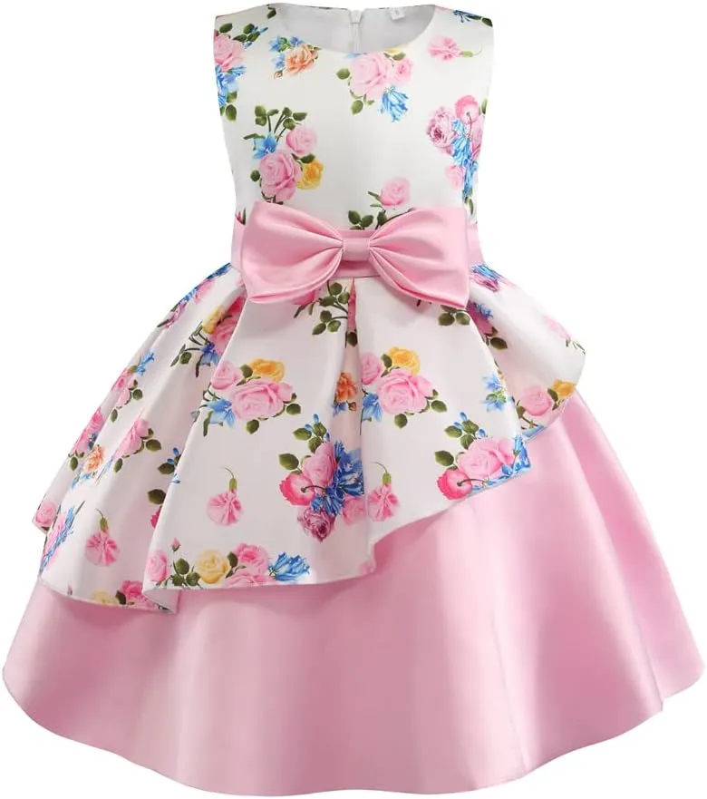 COMISARA 2-9T Girls Flower Dresses Pageant Party Easter Gown Dresses