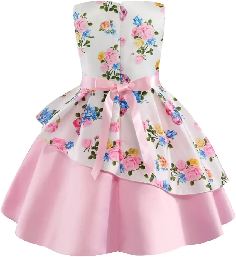 COMISARA 2-9T Girls Flower Dresses Pageant Party Easter Gown Dresses