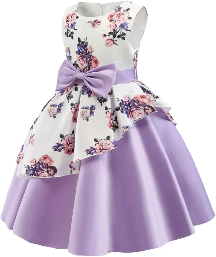COMISARA 2-9T Girls Flower Dresses Pageant Party Easter Gown Dresses