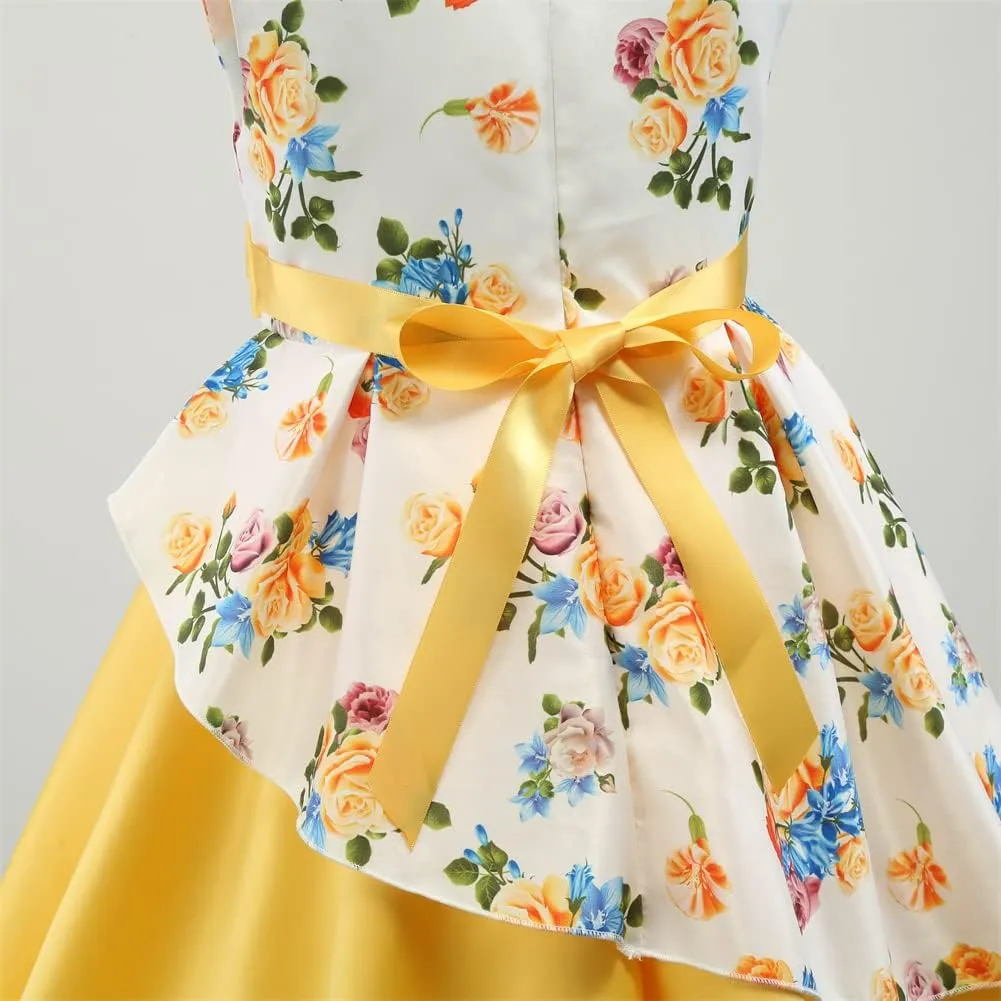 COMISARA 2-9T Girls Flower Dresses Pageant Party Easter Gown Dresses