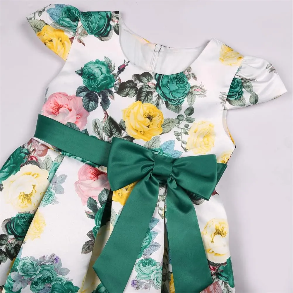 COMISARA 2-9T Girls Flower Dresses Party Easter Pageant Gown Dresses