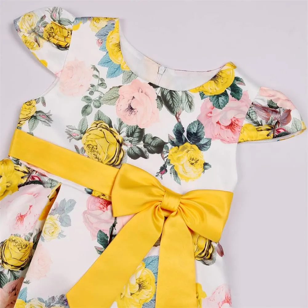 COMISARA 2-9T Girls Flower Dresses Party Easter Pageant Gown Dresses
