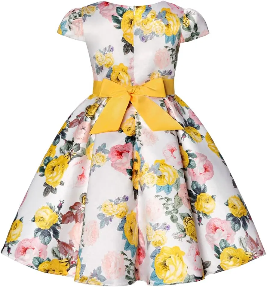COMISARA 2-9T Girls Flower Dresses Party Easter Pageant Gown Dresses