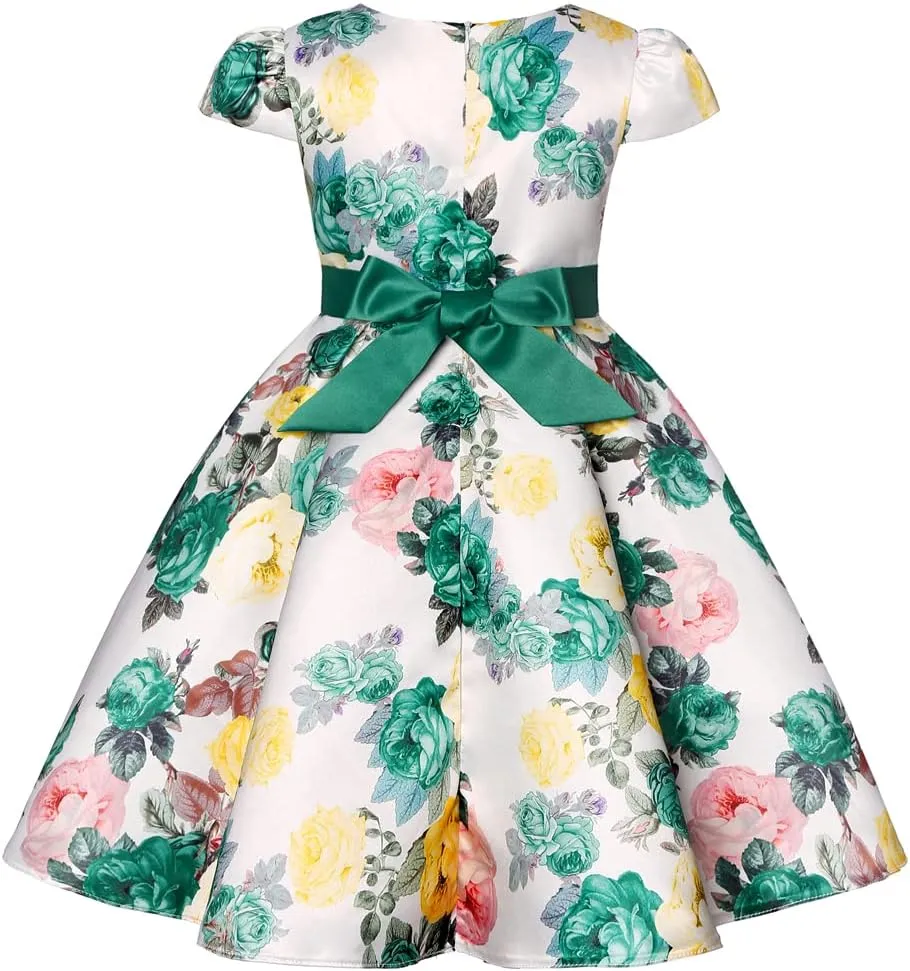 COMISARA 2-9T Girls Flower Dresses Party Easter Pageant Gown Dresses