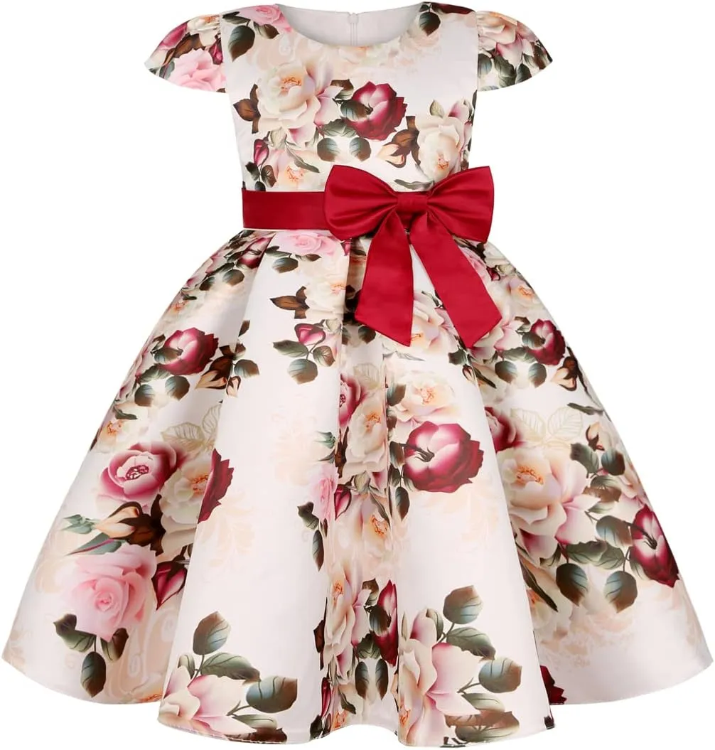 COMISARA 2-9T Girls Flower Dresses Party Easter Pageant Gown Dresses