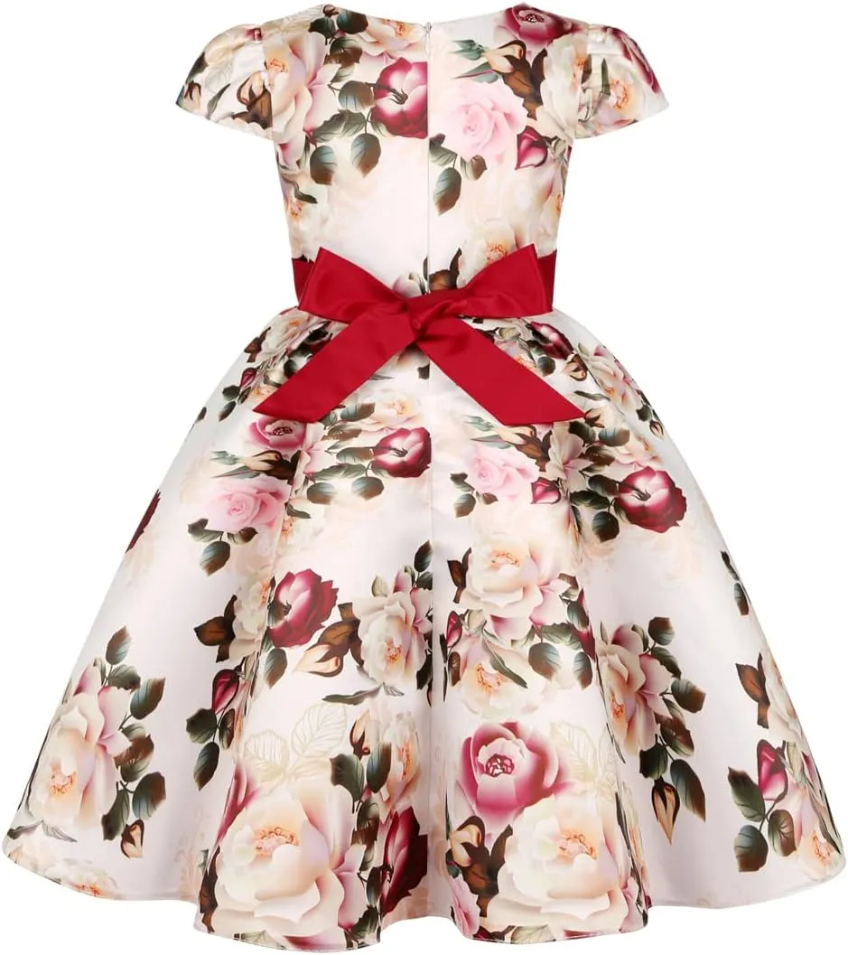 COMISARA 2-9T Girls Flower Dresses Party Easter Pageant Gown Dresses