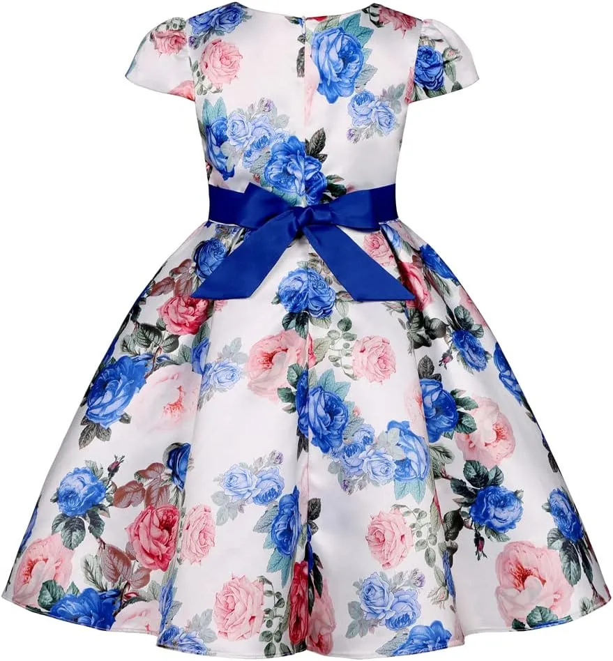 COMISARA 2-9T Girls Flower Dresses Party Easter Pageant Gown Dresses