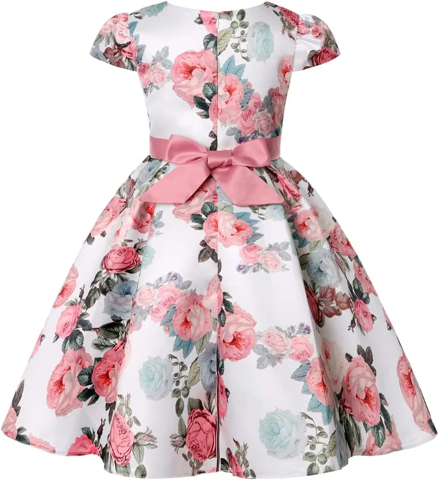 COMISARA 2-9T Girls Flower Dresses Party Easter Pageant Gown Dresses