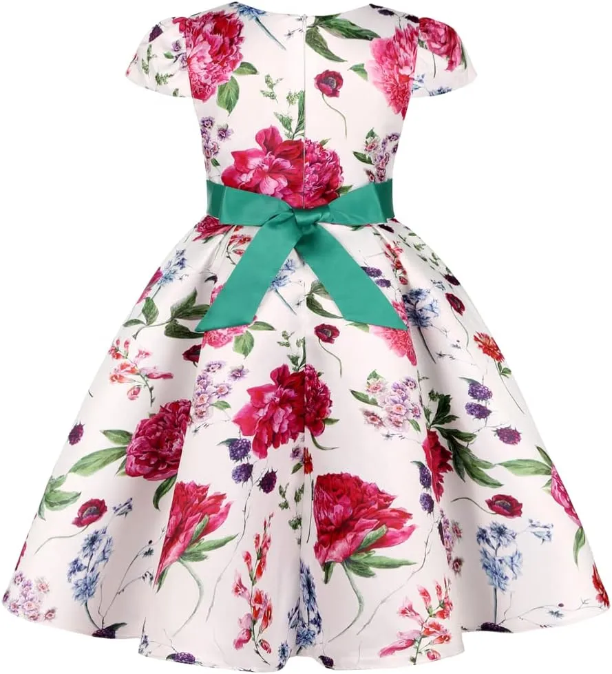 COMISARA 2-9T Girls Flower Dresses Party Easter Pageant Gown Dresses
