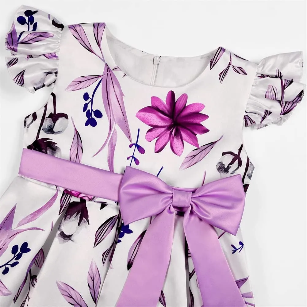 COMISARA 2-9T Girls Flower Easter Dresses Pageant Party Gown Dresses