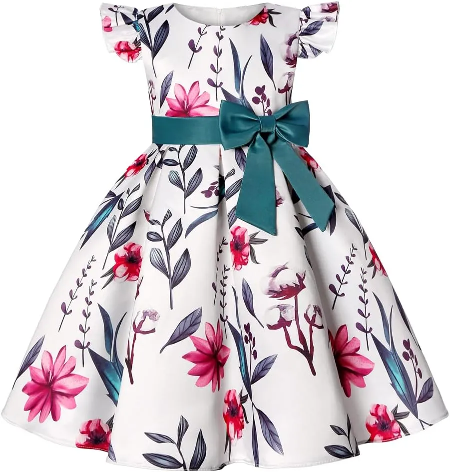COMISARA 2-9T Girls Flower Easter Dresses Pageant Party Gown Dresses