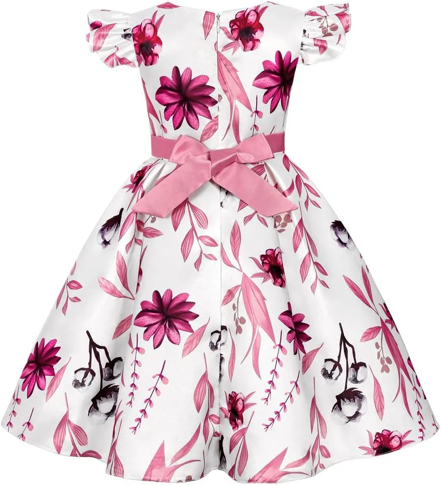 COMISARA 2-9T Girls Flower Easter Dresses Pageant Party Gown Dresses