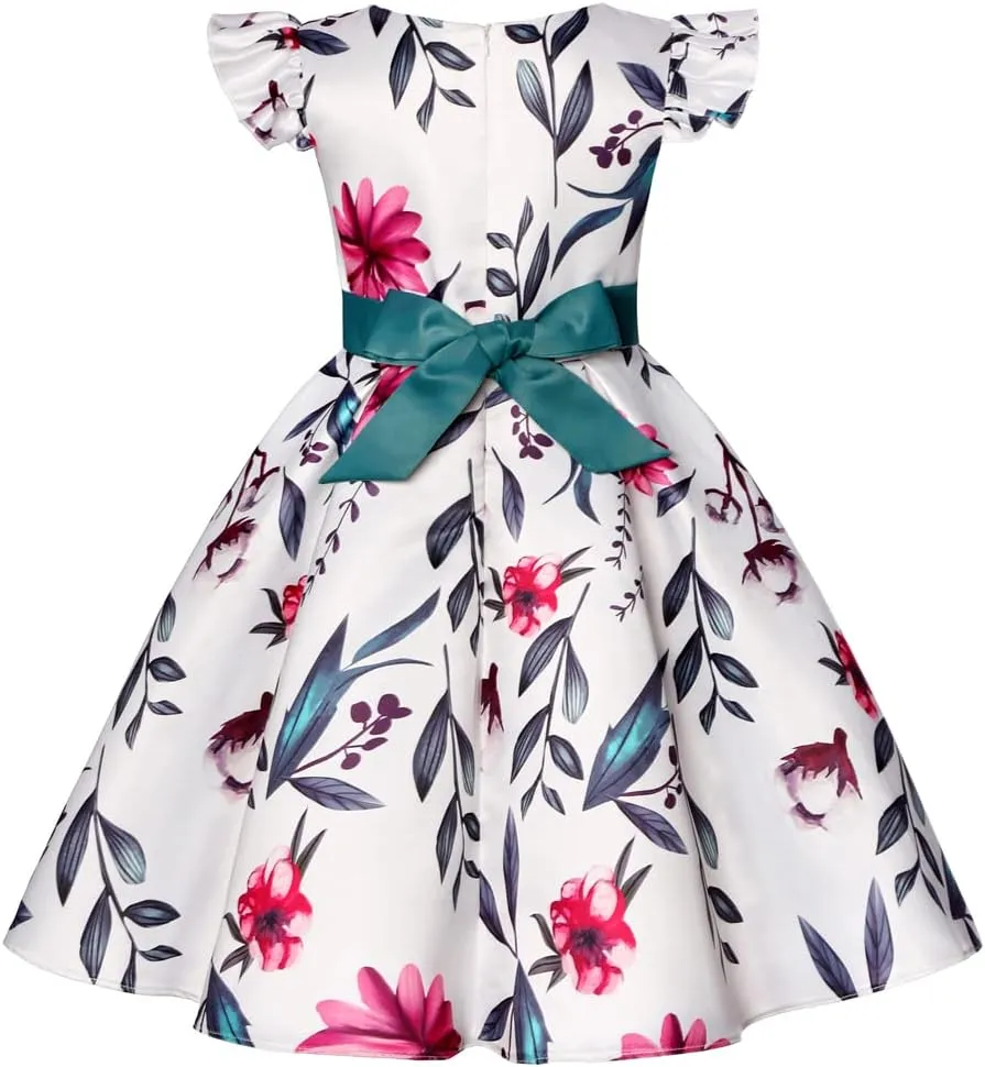 COMISARA 2-9T Girls Flower Easter Dresses Pageant Party Gown Dresses