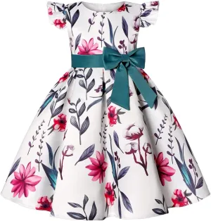COMISARA 2-9T Girls Flower Easter Dresses Pageant Party Gown Dresses