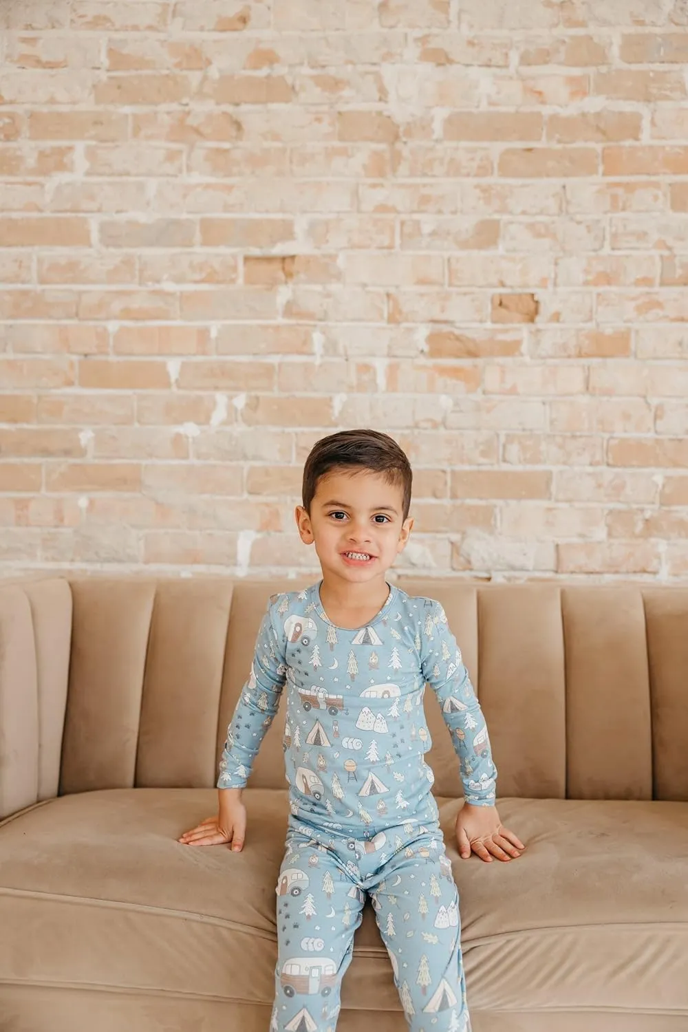 Copper Pearl Two Piece Long Sleeve Toddler Pajamas PJ Sets for Boys and Girls - Adorable Pattern Pajamas, Breathable Fabric to Keep Cool While Sleeping, Sizes 12 Months to 5T - Bridger