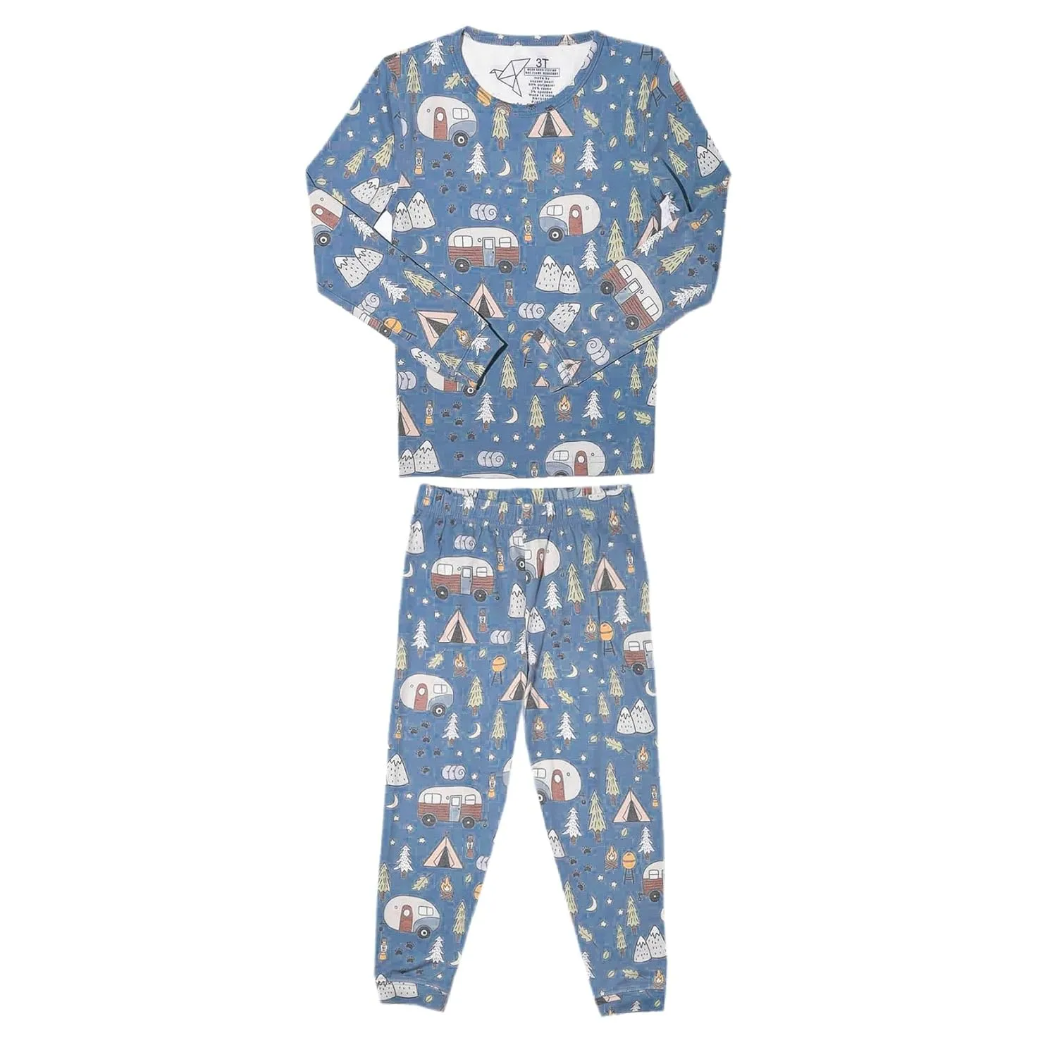 Copper Pearl Two Piece Long Sleeve Toddler Pajamas PJ Sets for Boys and Girls - Adorable Pattern Pajamas, Breathable Fabric to Keep Cool While Sleeping, Sizes 12 Months to 5T - Bridger