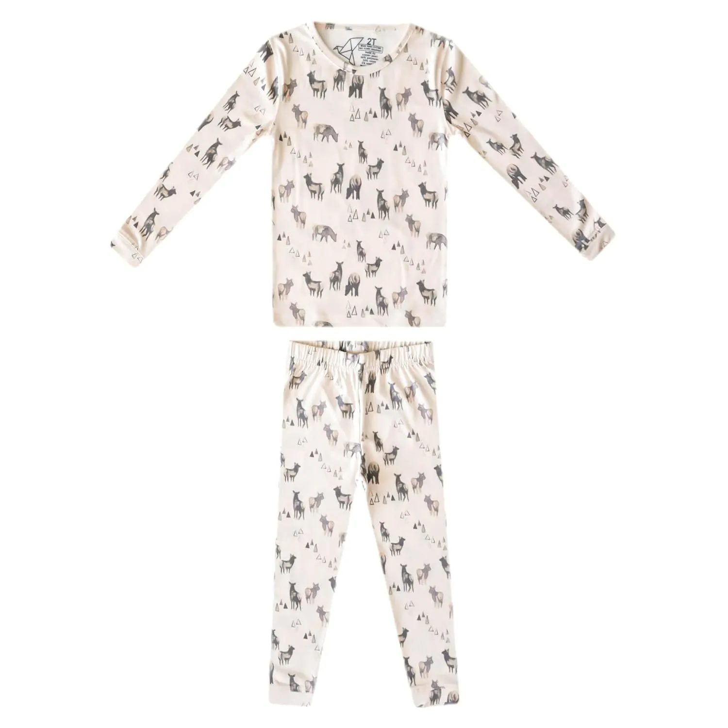 Copper Pearl Two Piece Long Sleeve Toddler Pajamas PJ Sets for Boys and Girls - Adorable Pattern Pajamas, Breathable Fabric to Keep Cool While Sleeping, Sizes 12 Months to 5T - Cody