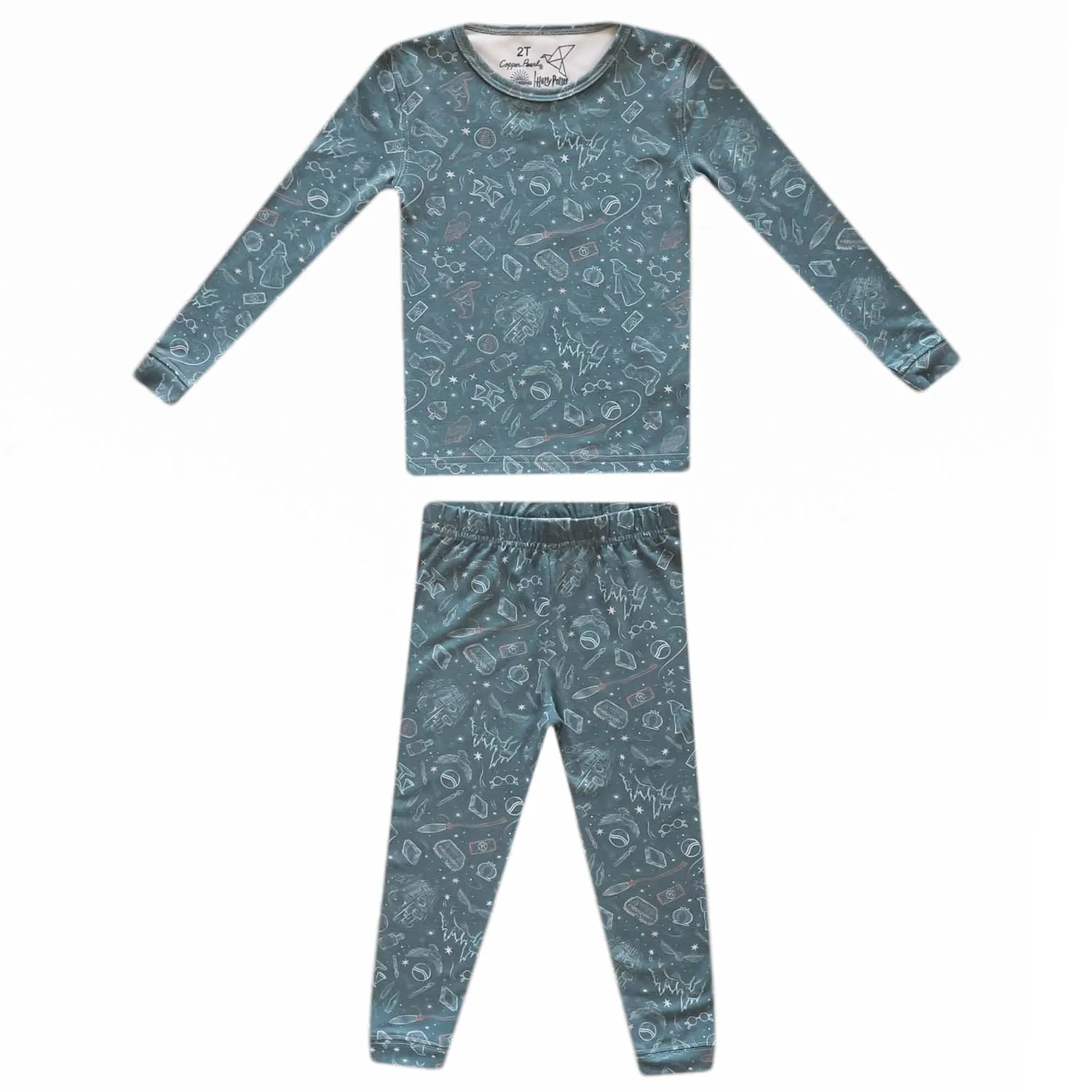 Copper Pearl Two Piece Long Sleeve Toddler Pajamas PJ Sets for Boys and Girls - Adorable Pattern Pajamas, Breathable Fabric to Keep Cool While Sleeping, Sizes 12 Months to 5T - Hogwarts™