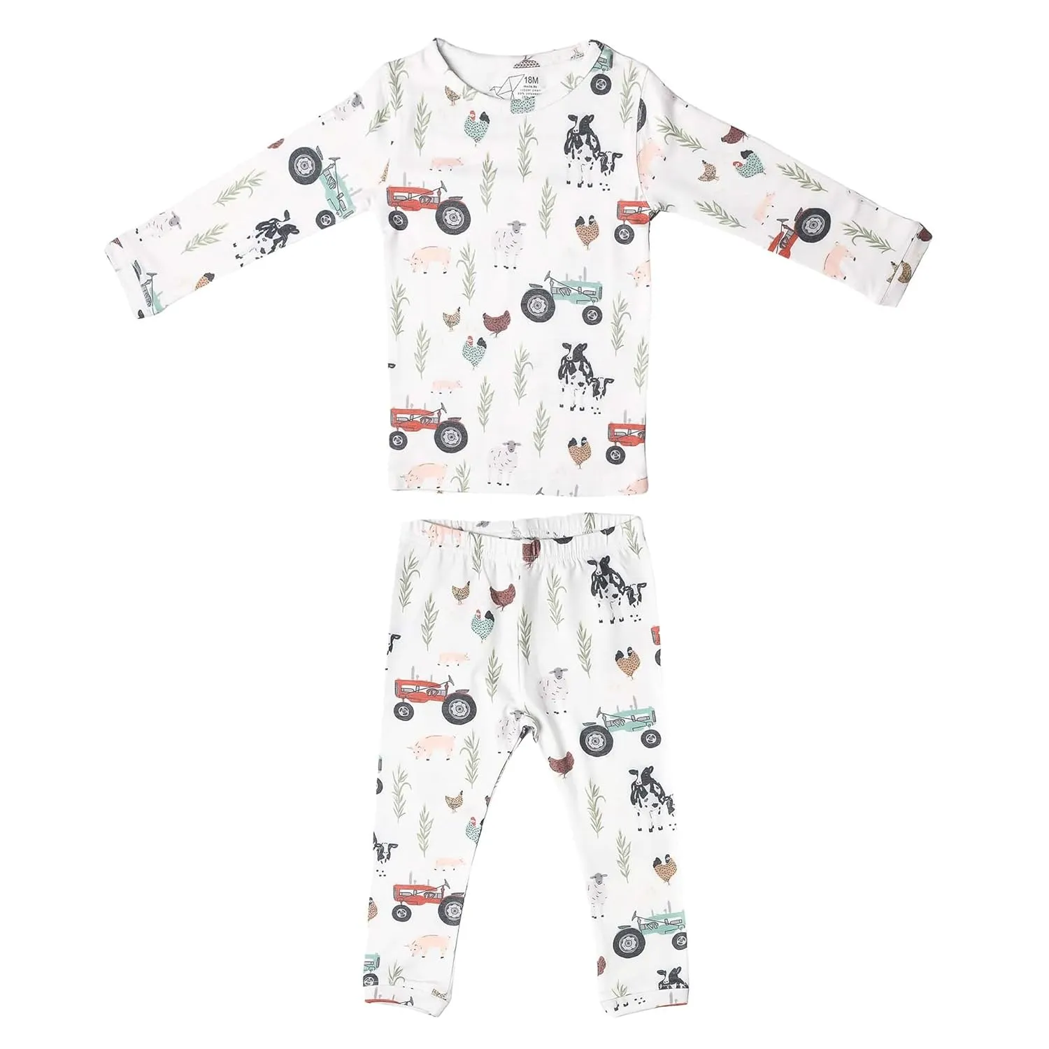 Copper Pearl Two Piece Long Sleeve Toddler Pajamas PJ Sets for Boys and Girls - Adorable Pattern Pajamas, Breathable Fabric to Keep Cool While Sleeping, Sizes 12 Months to 5T - Jo