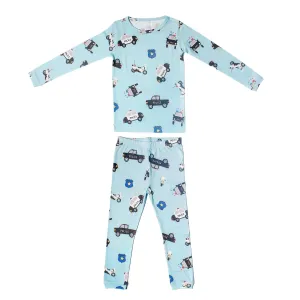 Copper Pearl Two Piece Long Sleeve Toddler Pajamas PJ Sets for Boys and Girls - Adorable Pattern Pajamas, Breathable Fabric to Keep Cool While Sleeping, Sizes 12 Months to 5T - Leo