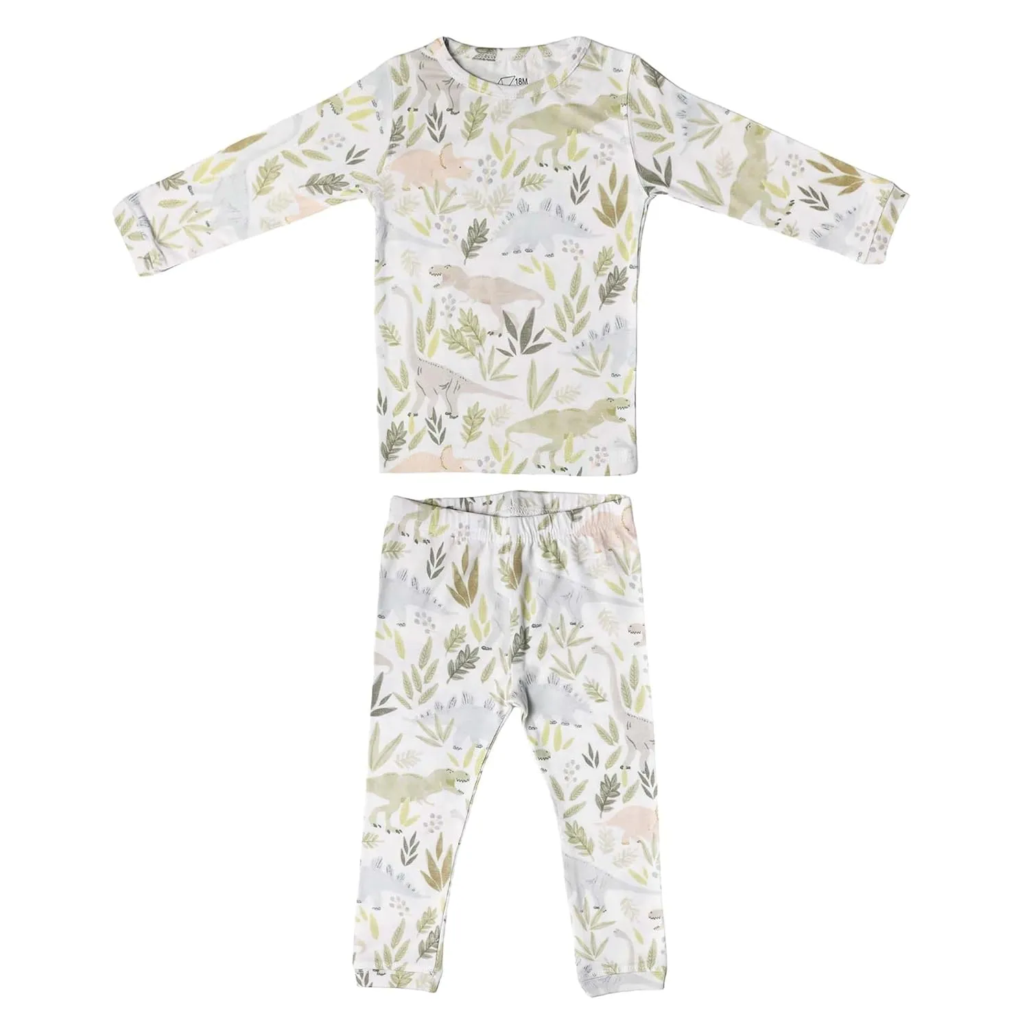 Copper Pearl Two Piece Long Sleeve Toddler Pajamas PJ Sets for Boys and Girls - Adorable Pattern Pajamas, Breathable Fabric to Keep Cool While Sleeping, Sizes 12 Months to 5T - Rex