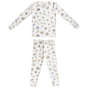 Copper Pearl Two Piece Long Sleeve Toddler Pajamas PJ Sets for Boys and Girls - Adorable Pattern Pajamas, Breathable Fabric to Keep Cool While Sleeping, Sizes 12 Months to 5T - Wizarding World™
