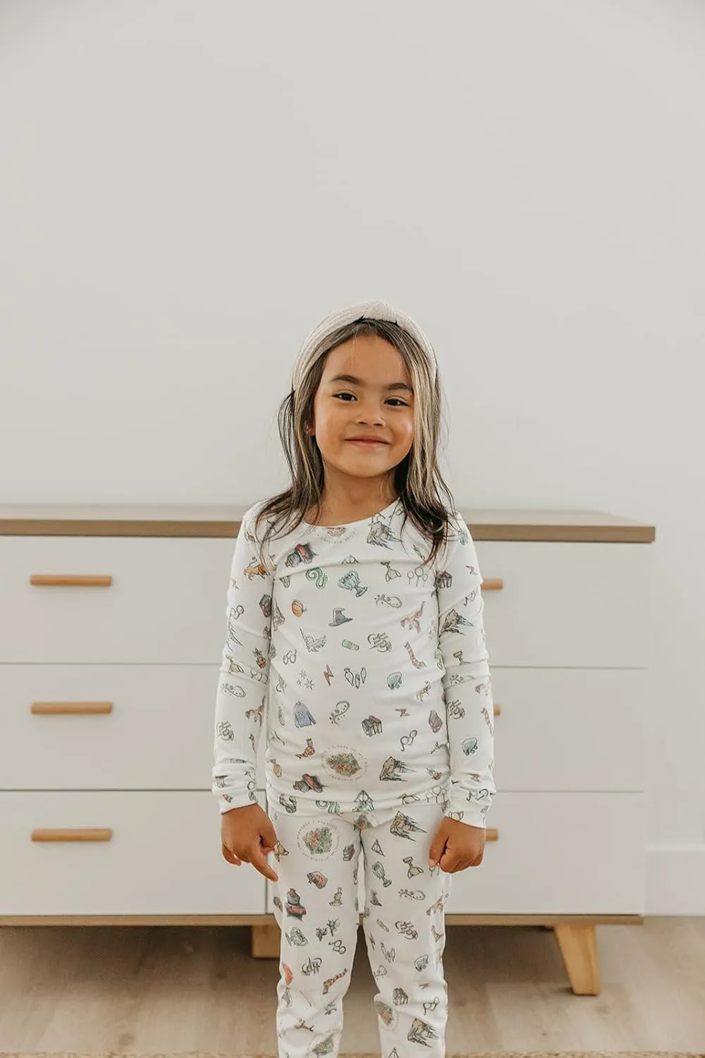 Copper Pearl Two Piece Long Sleeve Toddler Pajamas PJ Sets for Boys and Girls - Adorable Pattern Pajamas, Breathable Fabric to Keep Cool While Sleeping, Sizes 12 Months to 5T - Wizarding World™