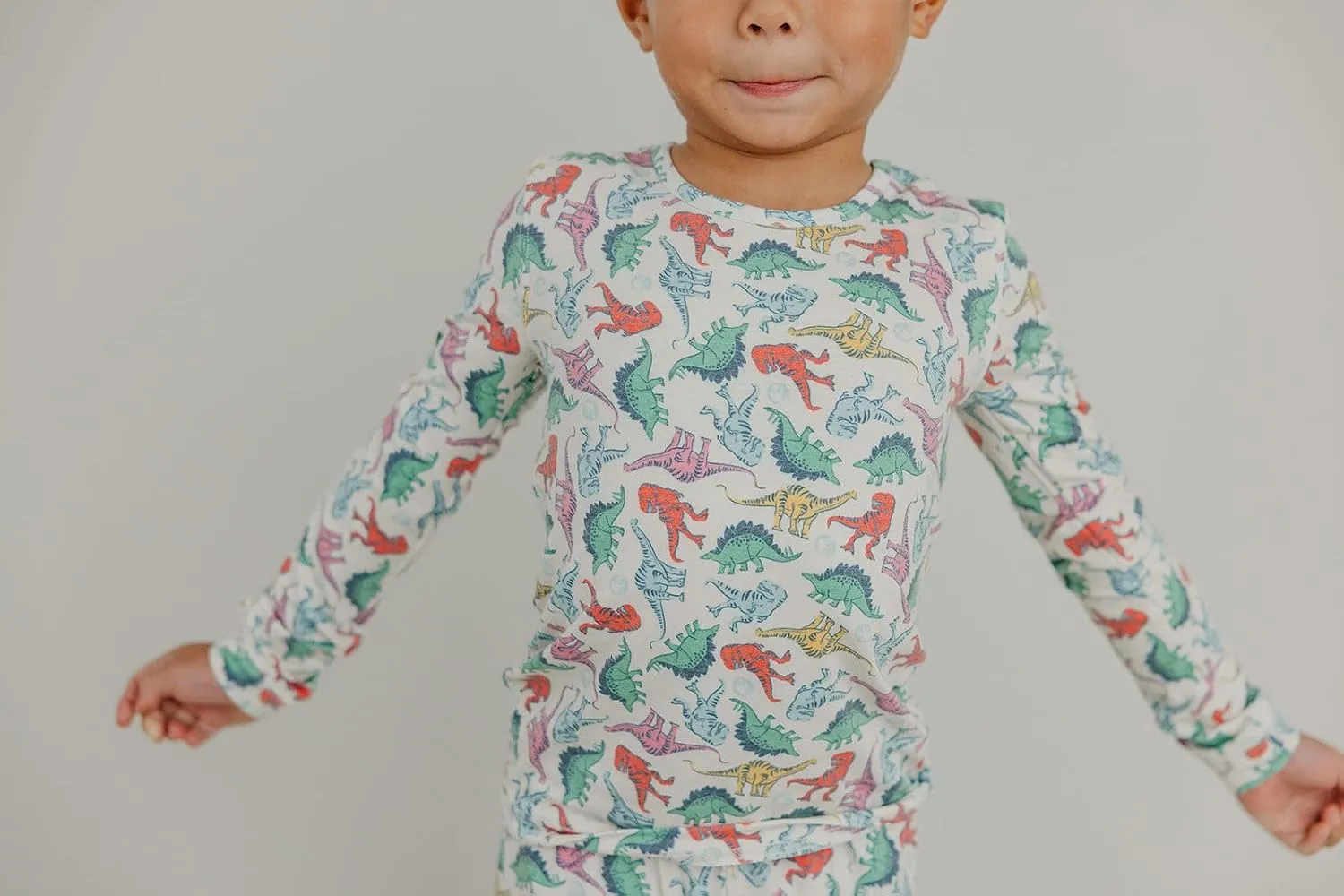 Copper Pearl Two Piece Long Sleeve Toddler Pajamas PJ Sets for Boys and Girls - Adorable Pattern Pajamas, Breathable Fabric to Keep Cool While Sleeping, Sizes 12m to 5T - Dinosaurs of Jurassic Park