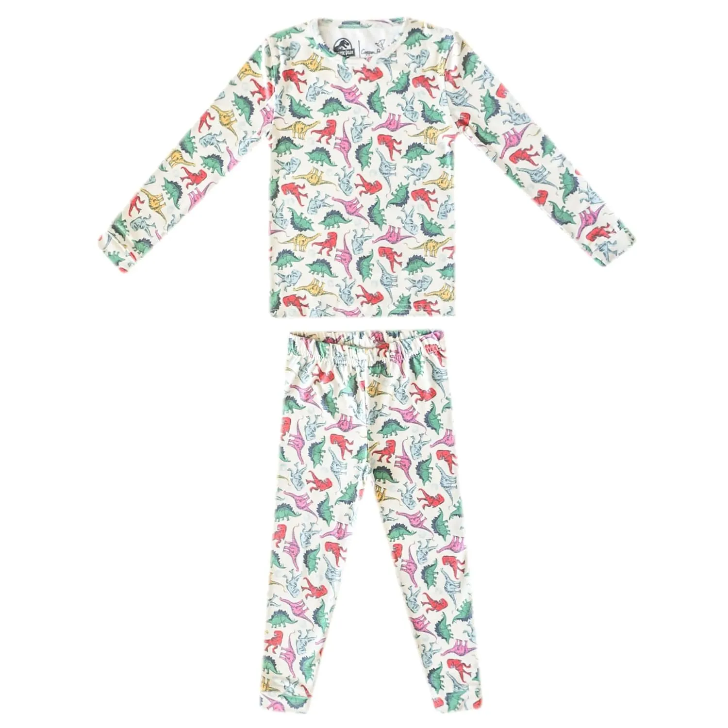 Copper Pearl Two Piece Long Sleeve Toddler Pajamas PJ Sets for Boys and Girls - Adorable Pattern Pajamas, Breathable Fabric to Keep Cool While Sleeping, Sizes 12m to 5T - Dinosaurs of Jurassic Park