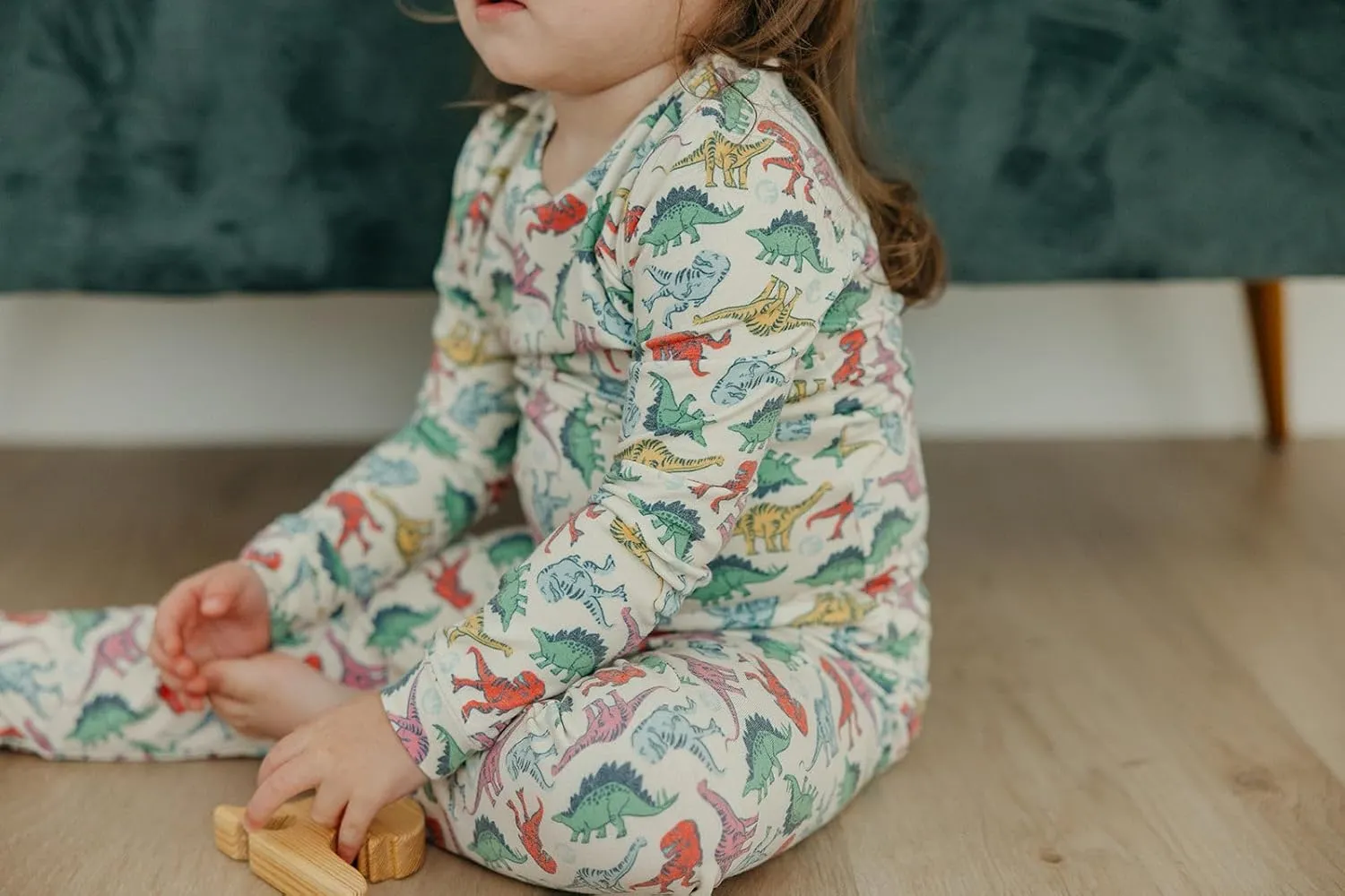 Copper Pearl Two Piece Long Sleeve Toddler Pajamas PJ Sets for Boys and Girls - Adorable Pattern Pajamas, Breathable Fabric to Keep Cool While Sleeping, Sizes 12m to 5T - Dinosaurs of Jurassic Park