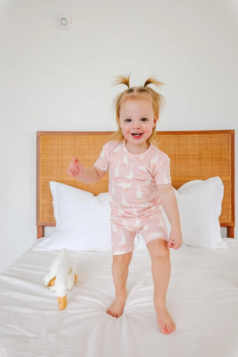 Copper Pearl Two Piece Short Sleeve Toddler Pajamas PJ Sets for Boys and Girls - Adorable Pattern Summer Pajamas Shorts to Keep Cool While Sleeping, Size 12 Months to 5T - Goosie