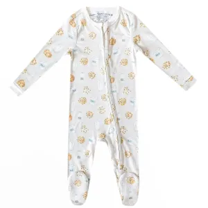 Copper Pearl Zip-Up Footie Baby Pajamas: Ultra-Soft Boys Pajamas and Girls Pajamas, Premium Knit Fabric in Stylish Prints, Tag-Free with Two-Way Zipper, Sized Newborn to 24 Months, Chip