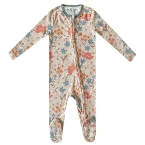 Copper Pearl Zip-Up Footie Baby Pajamas: Ultra-Soft Boys Pajamas and Girls Pajamas, Premium Knit Fabric in Stylish Prints, Tag-Free with Two-Way Zipper, Sized Newborn to 24 Months, Eden