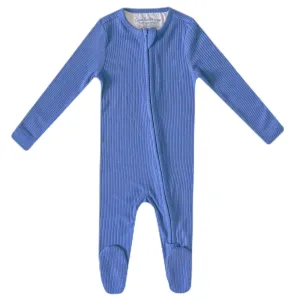 Copper Pearl Zip-Up Footie Baby Pajamas: Ultra-Soft Boys Pajamas and Girls Pajamas, Premium Knit Fabric in Stylish Prints, Tag-Free with Two-Way Zipper, Sized Newborn to 24 Months, Indigo