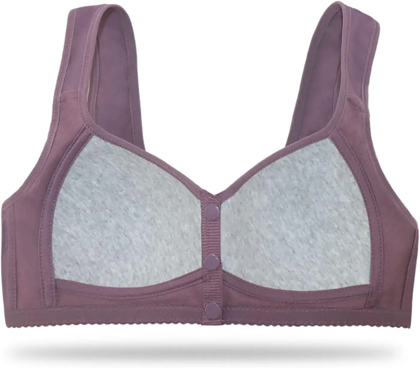 Daisy Bras for Older Women,Full Coverage Breathable Everyday Bras,Front Closure No Underwire Push Up Wireless Bra