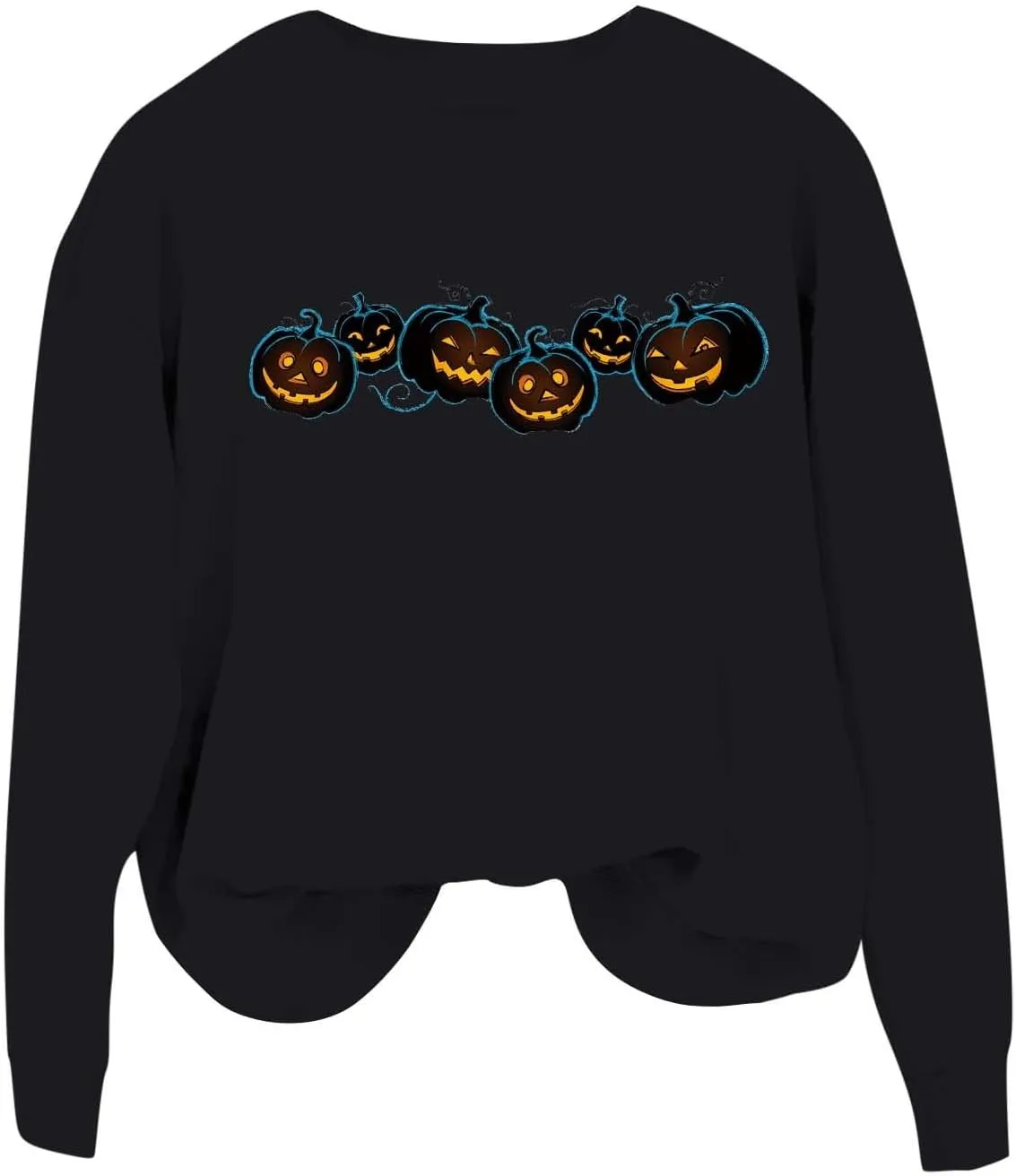 Fall Sweatshirts for Women Halloween Graphic Loose Long Sleeve Crewneck Workout Tunics Autumn Fashion Pullover Hoodies