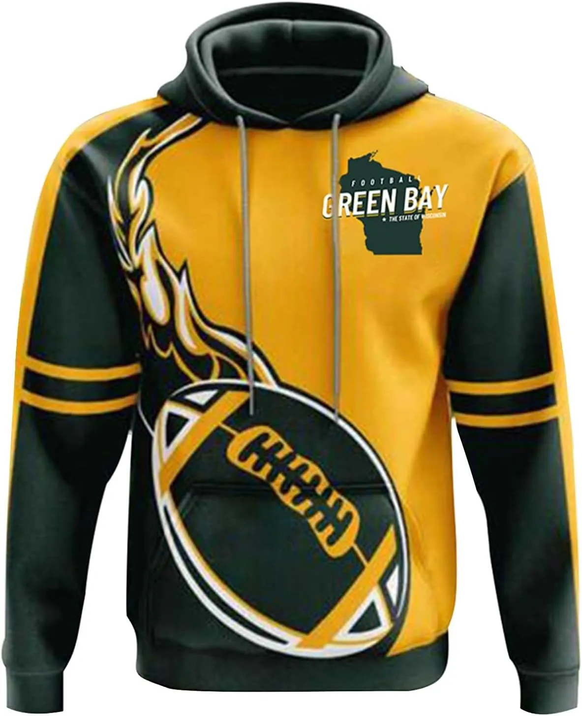 Football Hoodies for Men Women City Sweatshirts Fans Gifts Casual Collar Drawstring Long Sleeve Hoodie Pullover